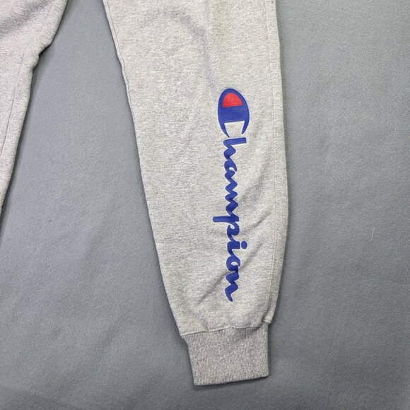Champion Sweatpants Womens Medium Gray Athletic Joggers Script Logo Pants - Picture 2 of 10